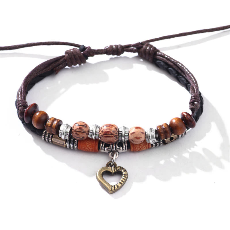 Collana con ciondolo e braccialetto con motivo a cuore Buddha Stones curative
