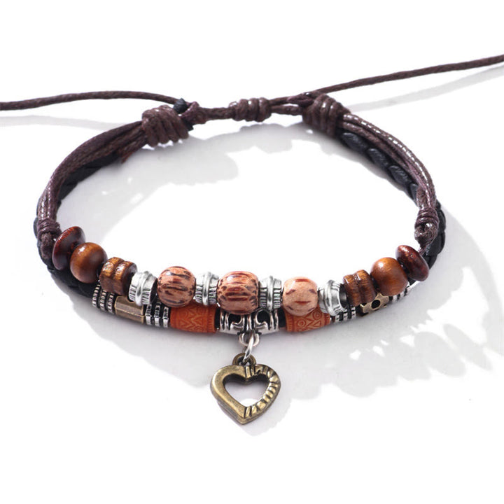 Collana con ciondolo e braccialetto con motivo a cuore Buddha Stones curative