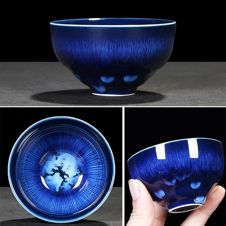 Buddha Stones Tazza da tè in ceramica cinese Jianzhan Glaze Kiln Change Tenmoku Kung Fu Tea Cup