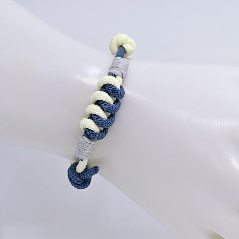 Braccialetto con corda intrecciata e resistenza al nodo King Kong, design semplice , Buddha Stones