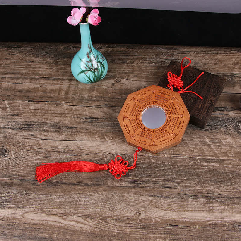 Mappa Feng Shui Bagua Legno di pesco Cinque monete imperatore Bilancia cinese Nodo Mappa energetica Specchio