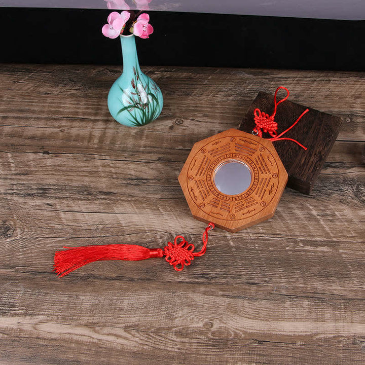 Mappa Feng Shui Bagua Legno di pesco Cinque monete imperatore Bilancia cinese Nodo Mappa energetica Specchio