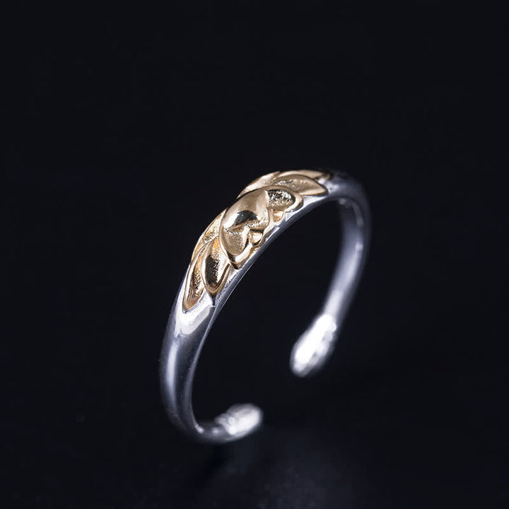 Anello Buddha Stones 925 Sterling Silver Lotus Flower New Beginning
