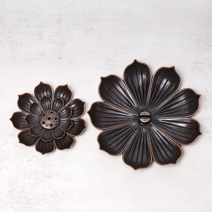 Buddha Stones Bruciatore di incenso creativo a sei fori di loto