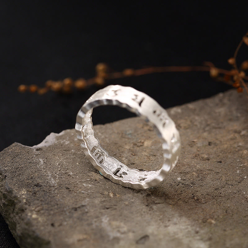 Buddha Stones Tibetano Argento Sterling 925 Om Mani Padme Hum Pace Cavo