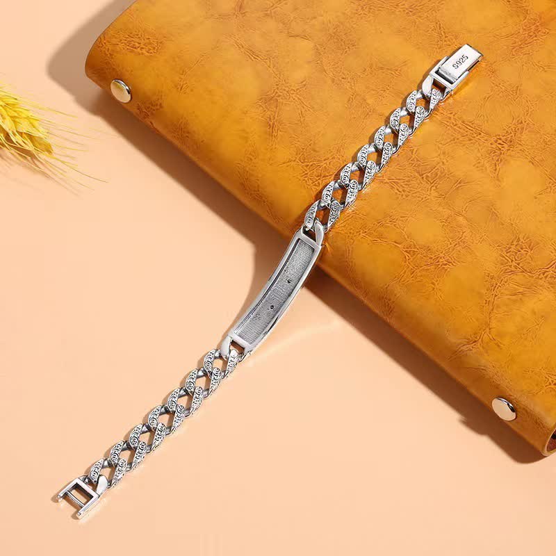 Bracciale a catena con polsino portafortuna in rame Tiger