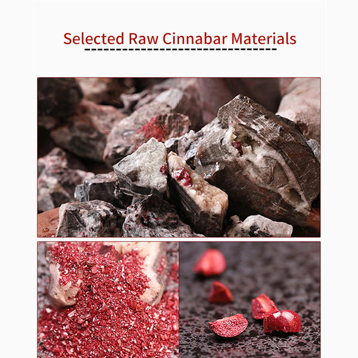 Buddha Stones La fortuna di una persona migliora il design del modello Collana con ciondolo di benedizione in cinabro naturale