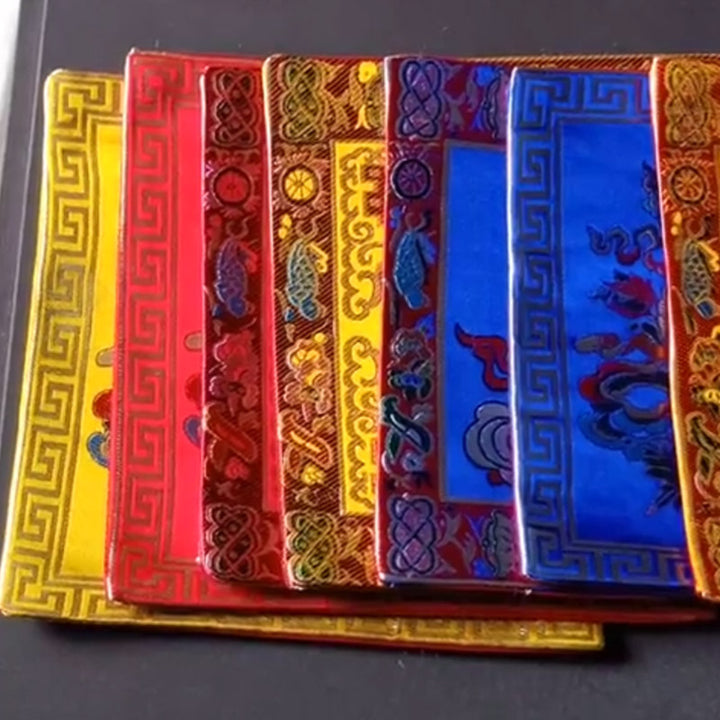 Buddha Stones Preghiera Altare Tappetino Guarigione Meditazione Vajra Simboli di Buon Auspicio