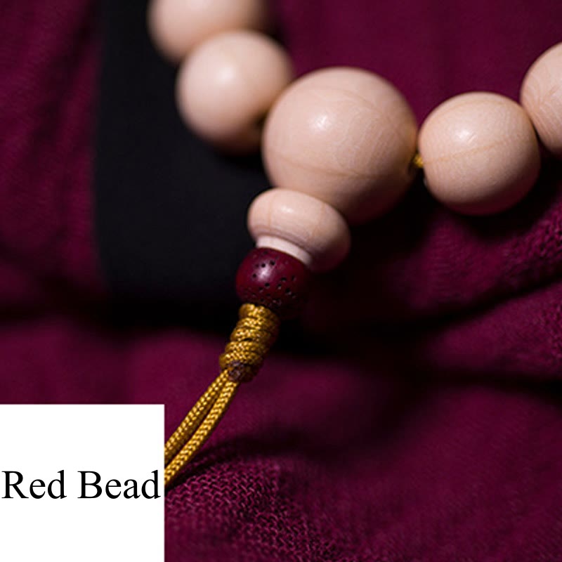 Buddha Stones Naturale Abelia Biflora Legno Benedizione Polso Mala