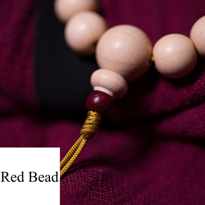 Buddha Stones Naturale Abelia Biflora Legno Benedizione Polso Mala