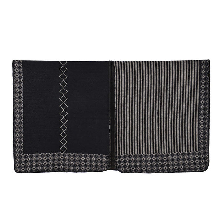 Buddha Stones tibetano con motivo a rombi a righe, sciarpa calda e morbida invernale