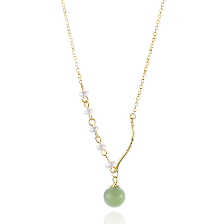 Pietre del BuddhaPerla di giada naturale di HetianPerla della fortunaCollana pendente