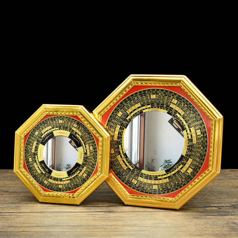 Mappa Feng Shui Bagua Cinque monete imperatore Bilancia zucca Soggiorno Mappa energetica Specchio