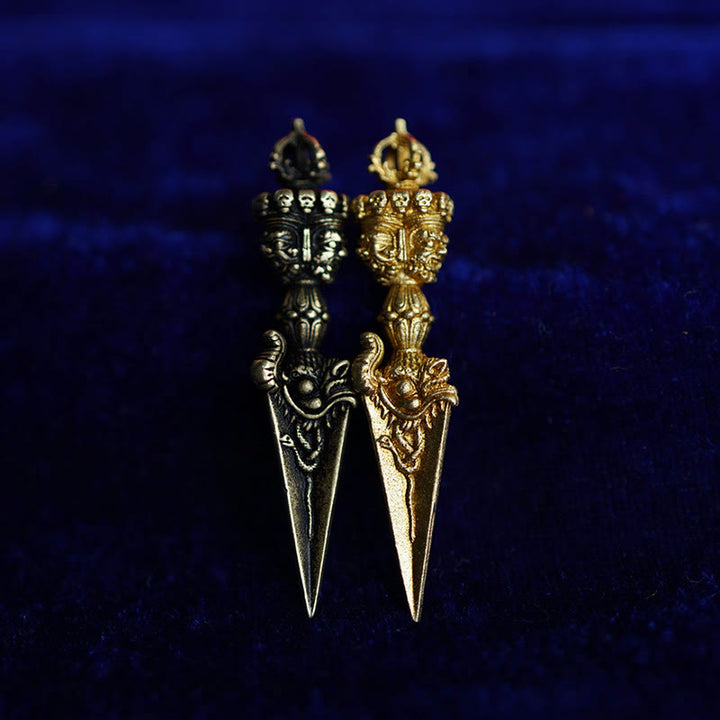 Buddha Stones Tibet Dorje Vajra Inciso Potere Spirituale Pendente Decorazione Appesa