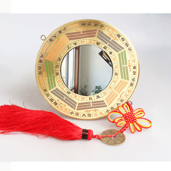 Mappa Feng Shui Bagua Moneta di rame Mappa energetica dell'equilibrio del nodo cinese