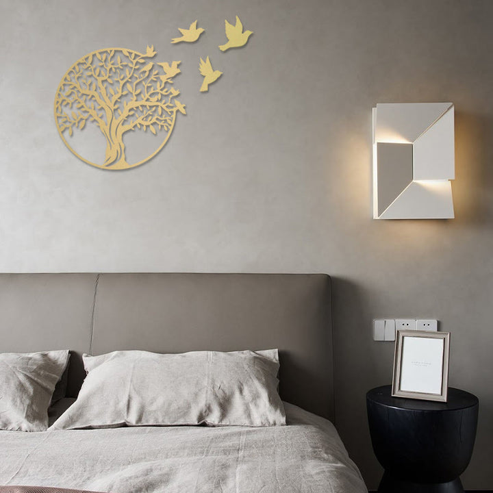 Buddha Stones Albero della vita Uccelli Cartello Regalo di inaugurazione della casa Unity Wall Art