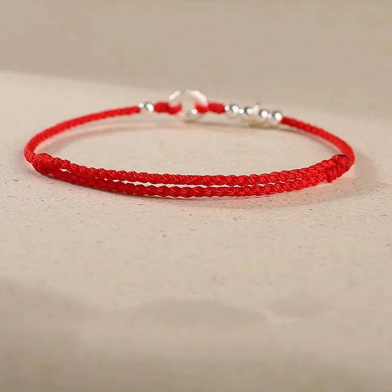 Buddha Stones 925 Sterling Silver Nuvole di Buon Auspicio Pace Fibbia Sano E Sano Bracciale Cavigliera - image 13