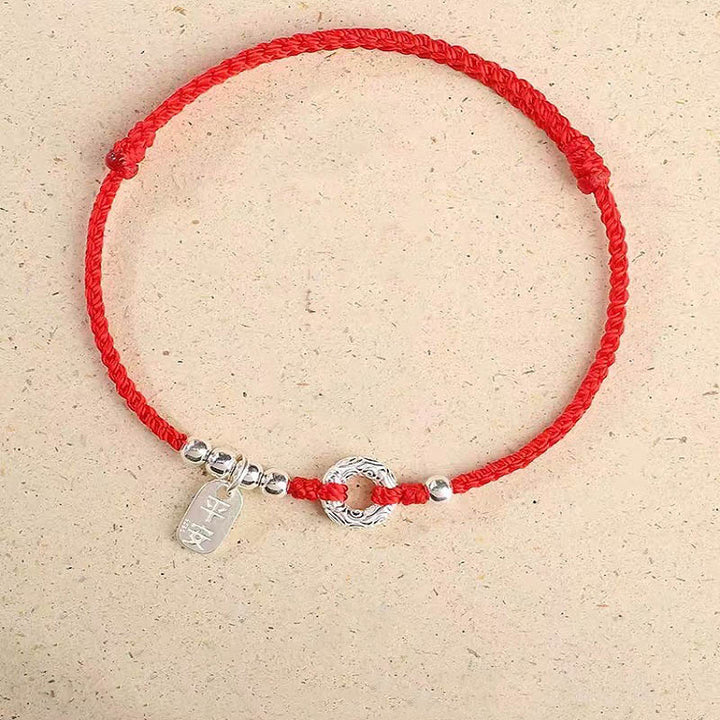 Buddha Stones 925 Sterling Silver Nuvole di Buon Auspicio Pace Fibbia Sano E Sano Bracciale Cavigliera - image 14
