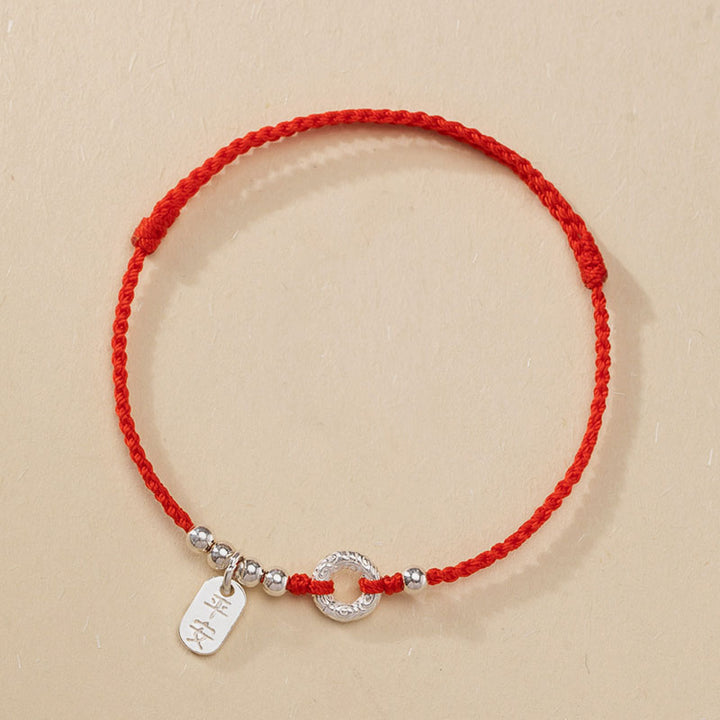 Buddha Stones 925 Sterling Silver Nuvole di Buon Auspicio Pace Fibbia Sano E Sano Bracciale Cavigliera - image 7