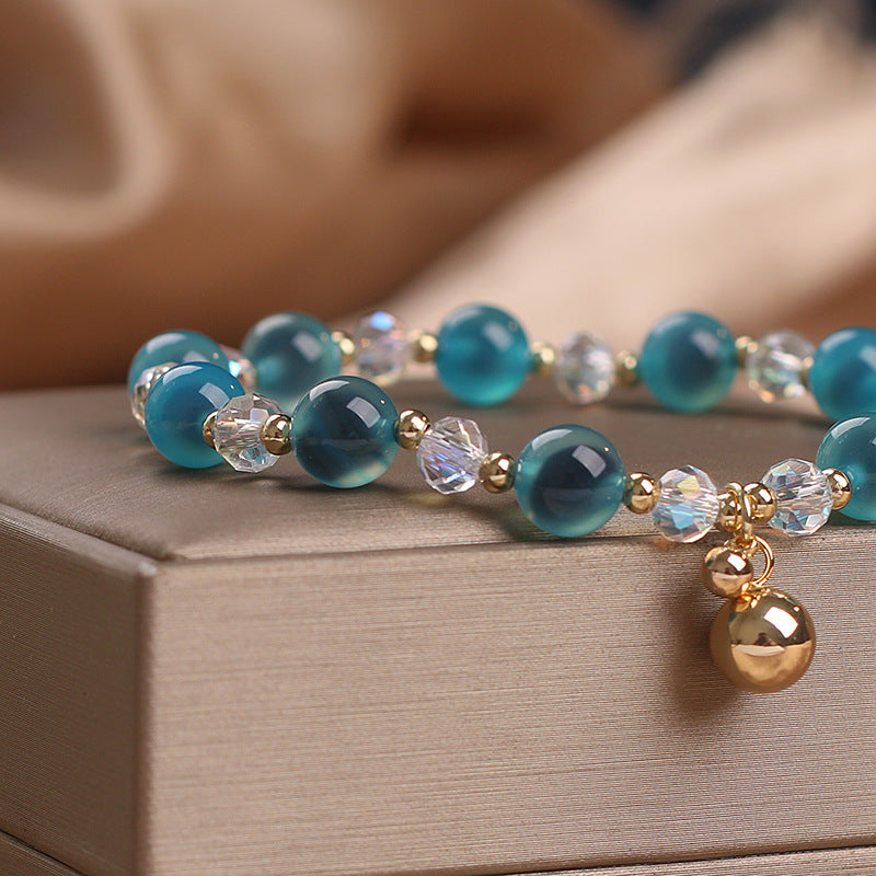 Braccialetto con ciondolo di perline di armonia curativa in agata caramella Buddha Stones