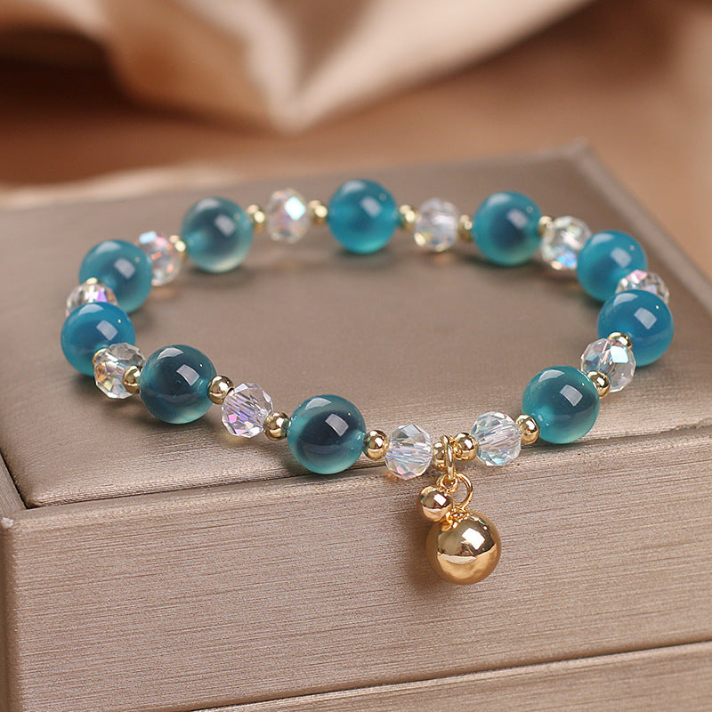 Braccialetto con ciondolo di perline di armonia curativa in agata caramella Buddha Stones