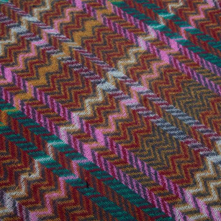 Scialle tibetano con Buddha Stones , nappe colorate, linea ondulata, sciarpa da viaggio invernale e accogliente