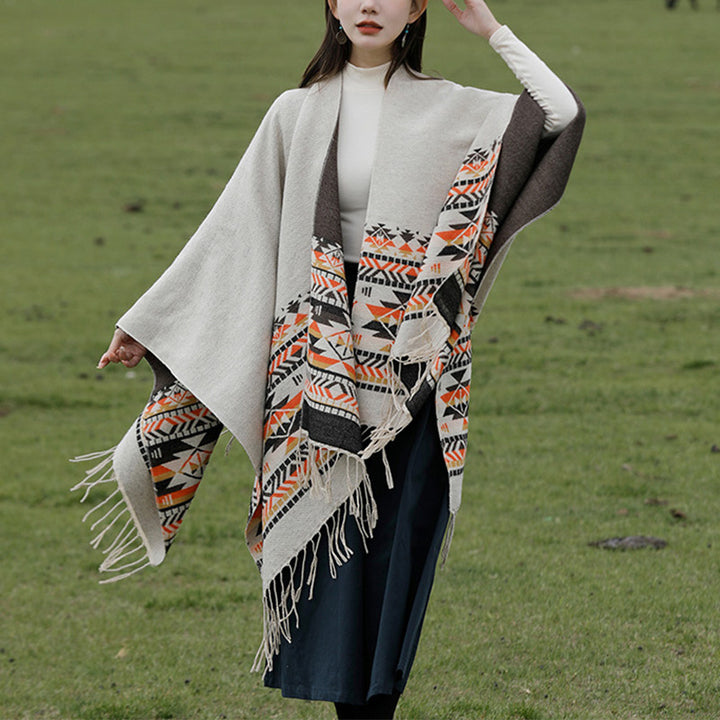 Buddha Stones , geometria colorata, caldo invernale, sciarpa da viaggio