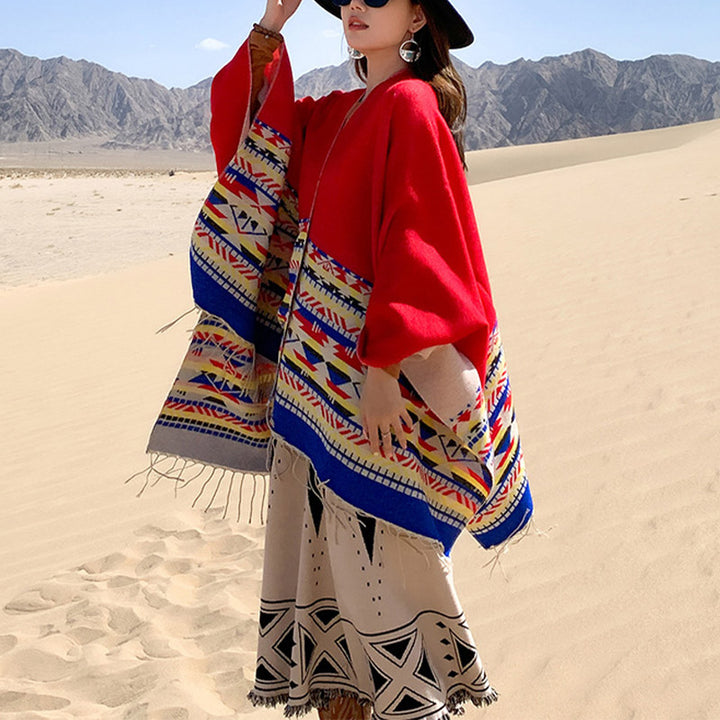 Buddha Stones , geometria colorata, caldo invernale, sciarpa da viaggio