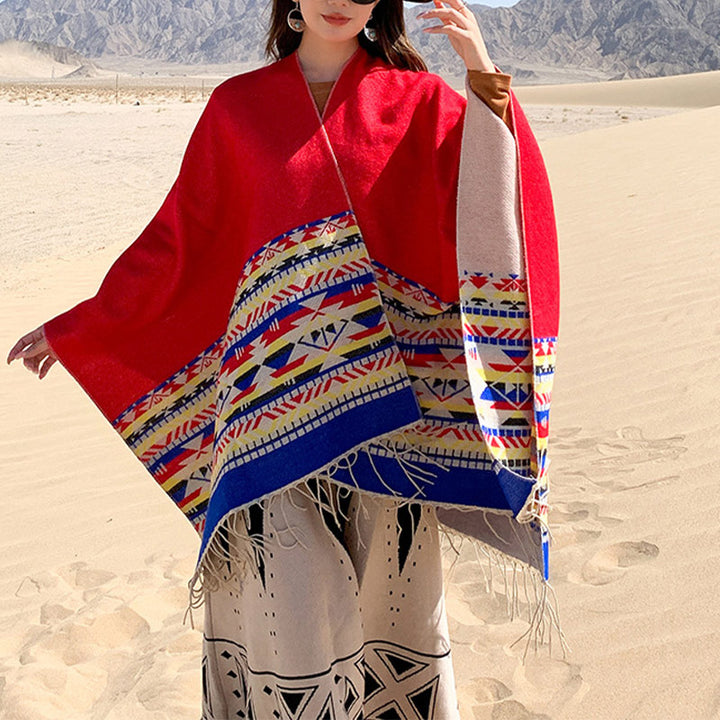 Buddha Stones , geometria colorata, caldo invernale, sciarpa da viaggio