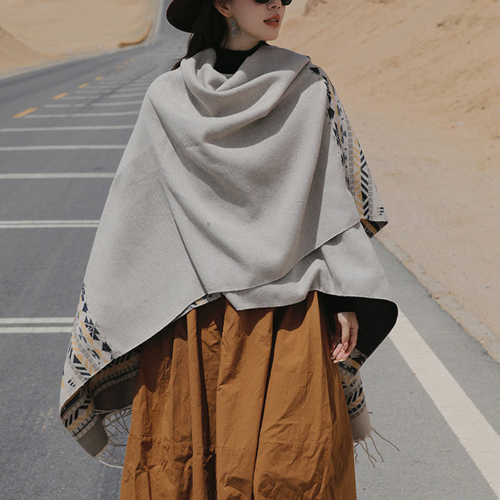 Buddha Stones , geometria colorata, caldo invernale, sciarpa da viaggio