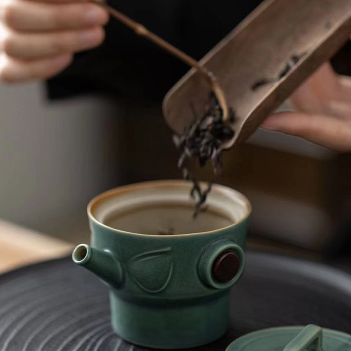 Buddha Stones Sanxingdui Tazza da tè in ceramica Tazza da tè Kung Fu con sacchetto
