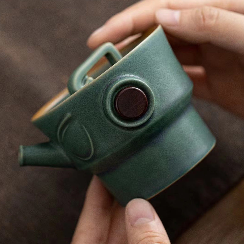 Buddha Stones Sanxingdui Tazza da tè in ceramica Tazza da tè Kung Fu con sacchetto