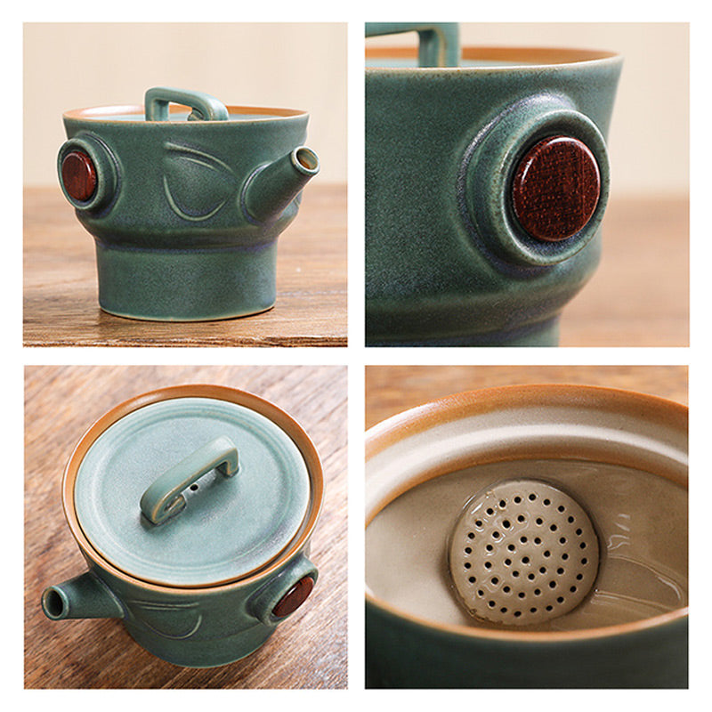 Buddha Stones Sanxingdui Tazza da tè in ceramica Tazza da tè Kung Fu con sacchetto