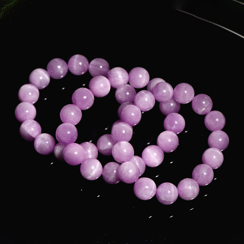 Buddha Stones Braccialetto di crescita spirituale naturale Kunzite Love