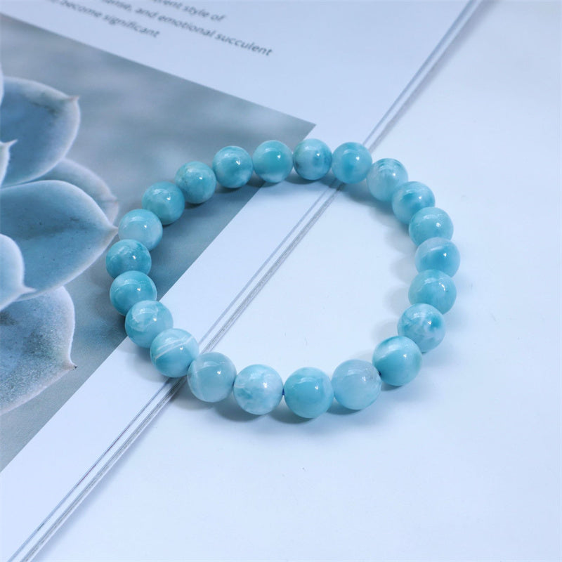 Bracciale Buddha Stones Natural Larimar Wisdom Confidence