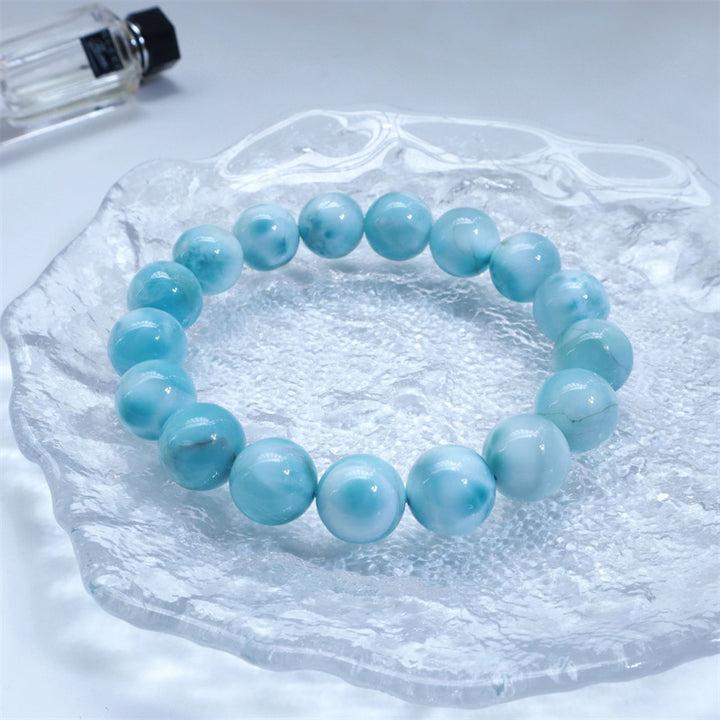 Bracciale Buddha Stones Natural Larimar Wisdom Confidence
