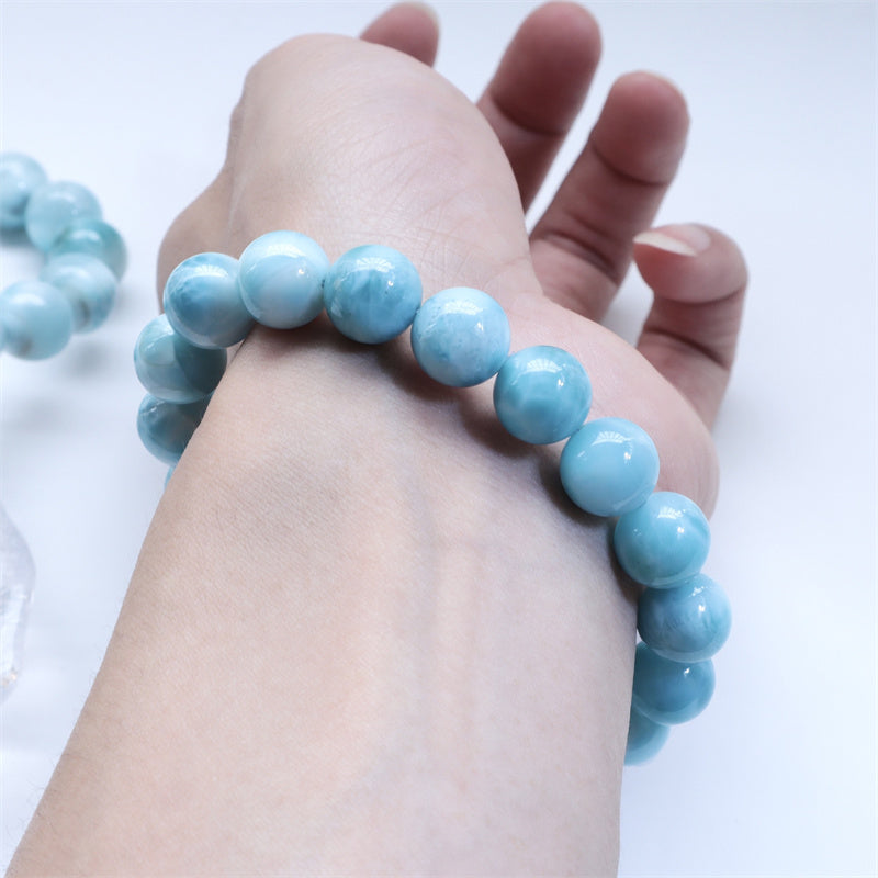 Bracciale Buddha Stones Natural Larimar Wisdom Confidence