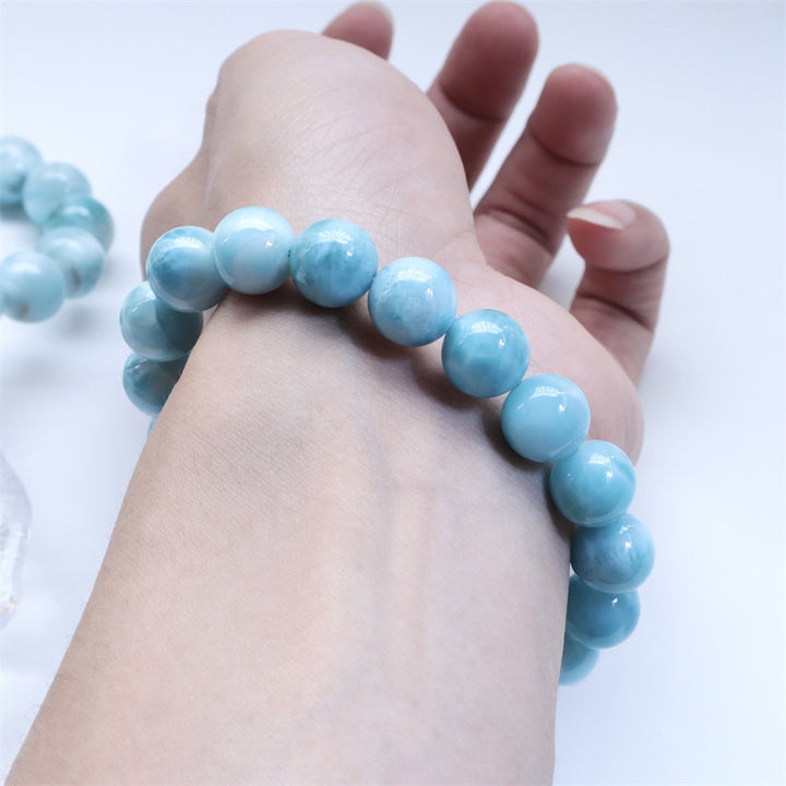 Bracciale Buddha Stones Natural Larimar Wisdom Confidence
