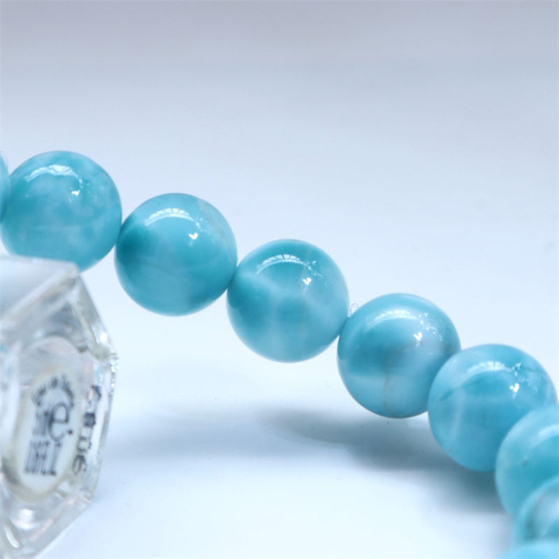 Bracciale Buddha Stones Natural Larimar Wisdom Confidence