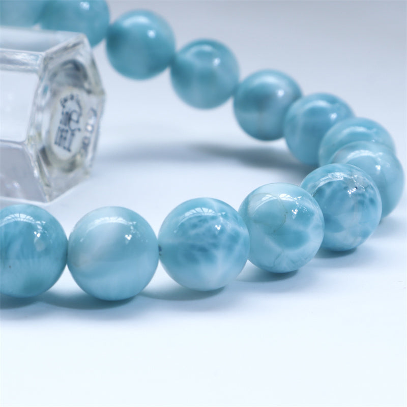 Bracciale Buddha Stones Natural Larimar Wisdom Confidence