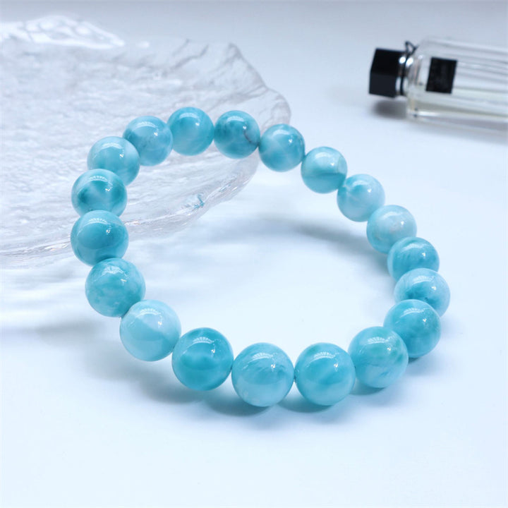 Bracciale Buddha Stones Natural Larimar Wisdom Confidence