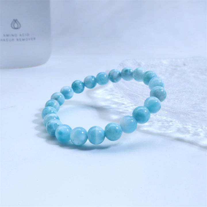 Bracciale Buddha Stones Natural Larimar Wisdom Confidence