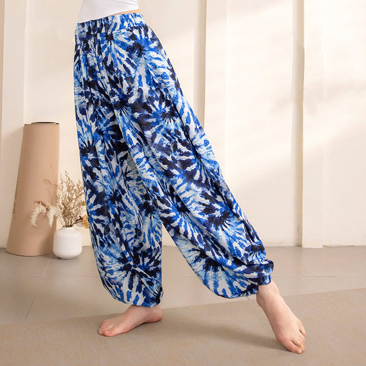 Pantaloni da yoga da donna con design semplice Buddha Stones , fitness e sport - Pantaloni bianchi blu - US12, UK/AU16, EU44 (XL) - image 9