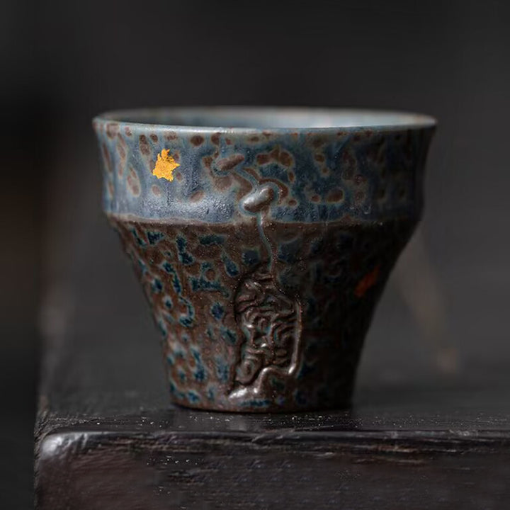 Buddha Stones Piccola tazza da tè in ceramica in stile vintage Tazza da tè Kung Fu 50 ml