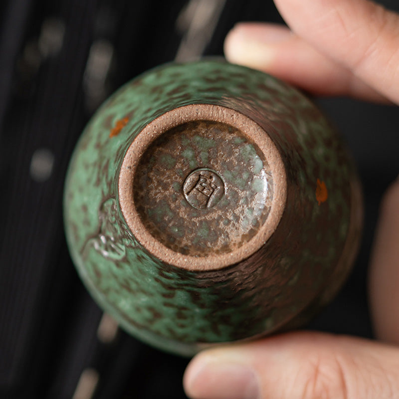 Buddha Stones Piccola tazza da tè in ceramica in stile vintage Tazza da tè Kung Fu 50 ml