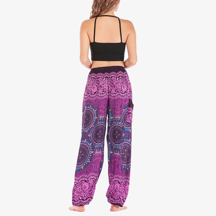 Pantaloni harem larghi Boho Buddha Stones Pantaloni yoga da donna - image 10