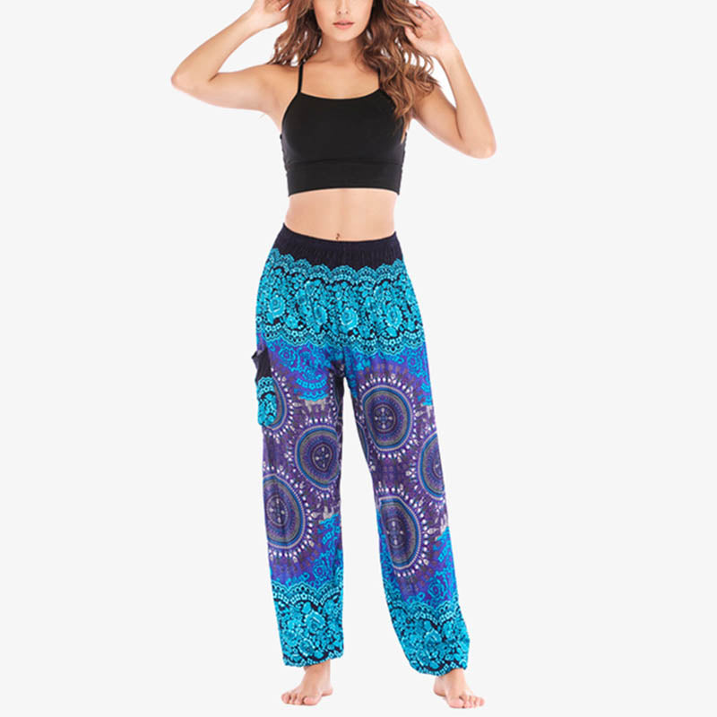 Pantaloni harem larghi Boho Buddha Stones Pantaloni yoga da donna - image 15