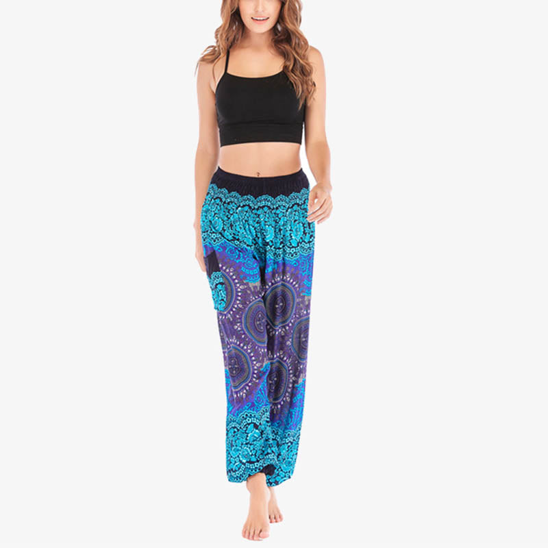 Pantaloni harem larghi Boho Buddha Stones Pantaloni yoga da donna - image 14