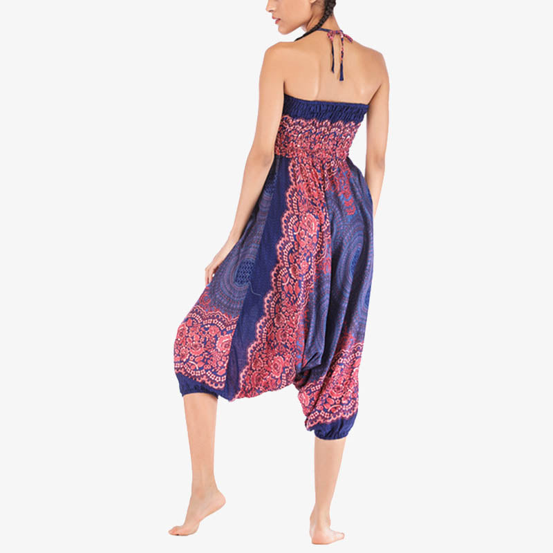 Pantaloni harem larghi con motivo geometrico rotondo Buddha Stones, due stili, tuta, pantaloni da yoga da donna a vita alta - image 18