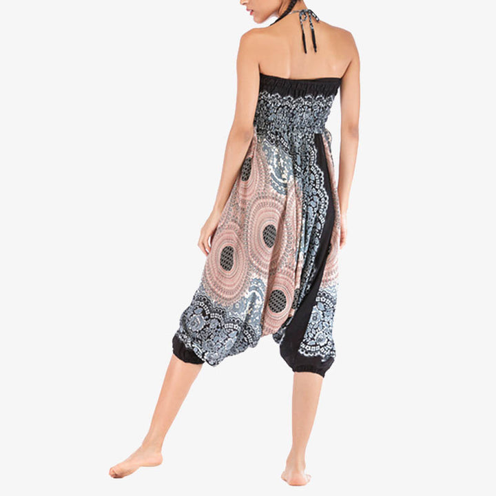 Pantaloni harem larghi con motivo geometrico rotondo Buddha Stones, due stili, tuta, pantaloni da yoga da donna a vita alta - image 36